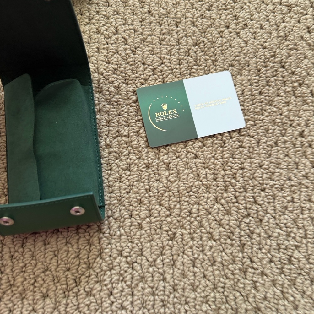 Rolex Green Leather Watch Case with Box. - Picture 4 of 11
